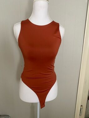 Show Me Your MuMu Rust Sleeveless Tank Bodysuit